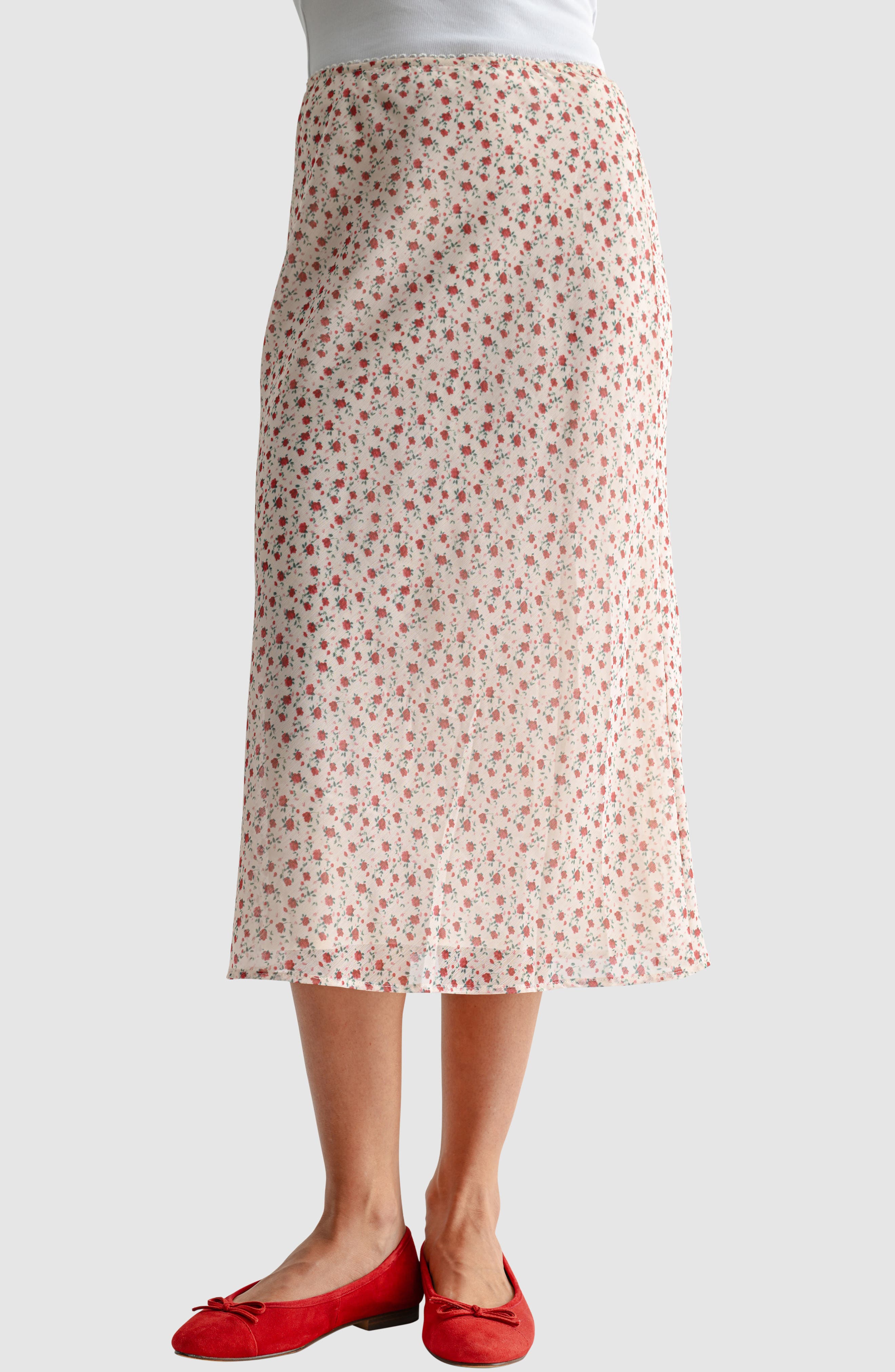 selected CREAM RED FLORAL