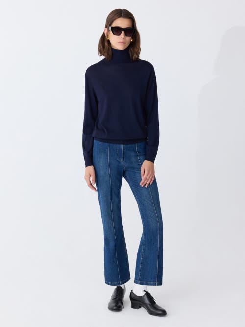 Callas Milano Lola Denim Flareleg Cropped Pant In Blue