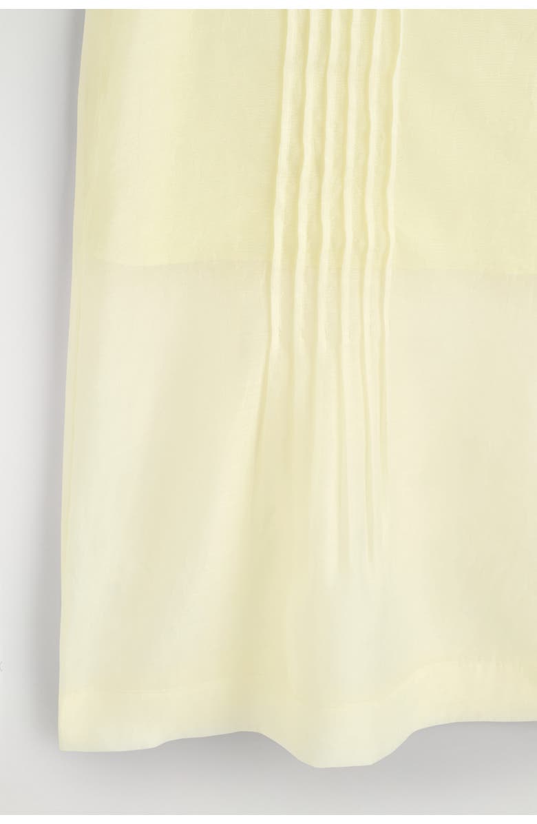 COS Sheer Pintucked Skirt, Alternate, color, Yellow