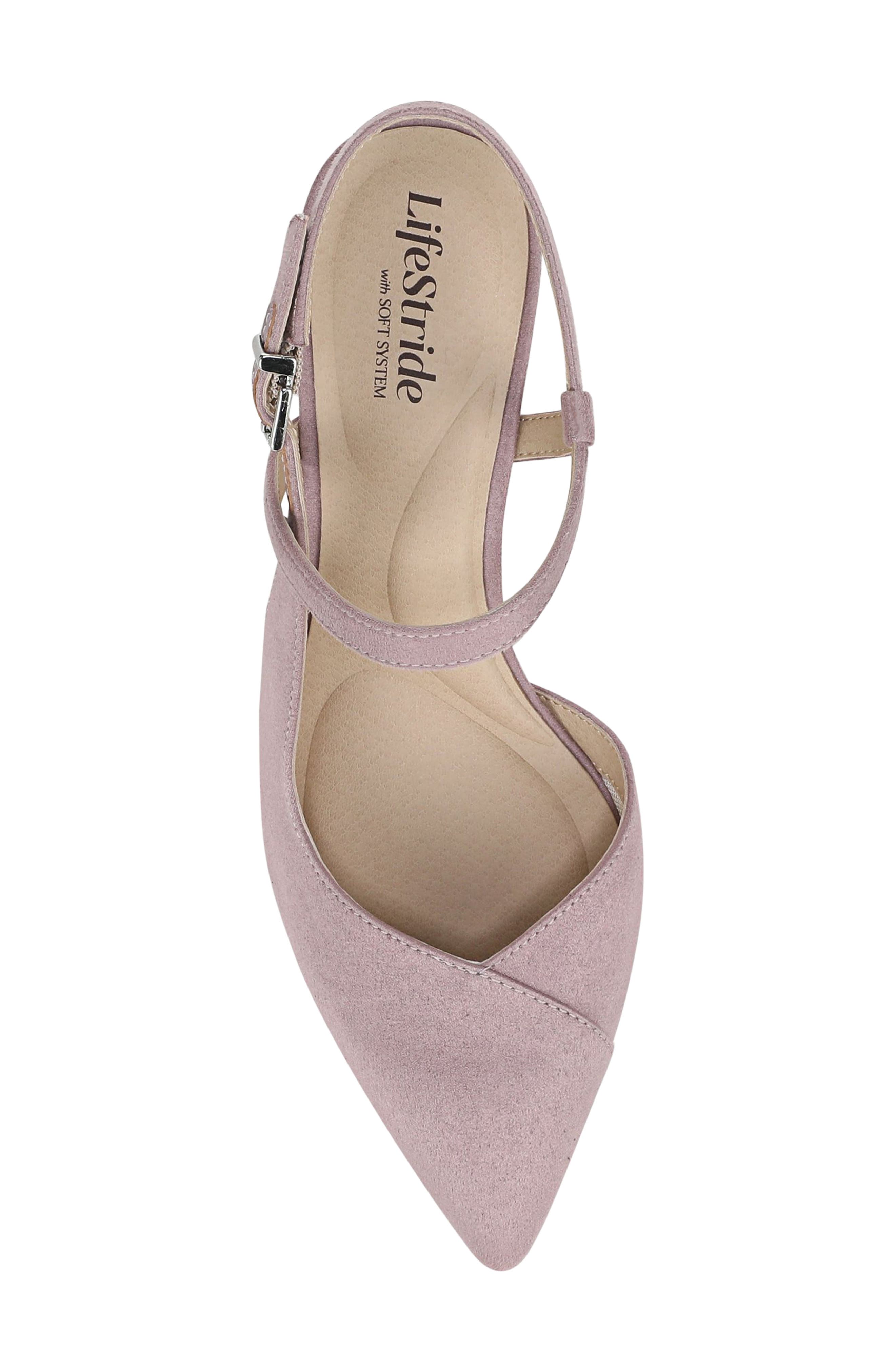 Raelynn Slingback Half d'Orsay Pointed Toe Pump, Alternate, color, AMETHYST