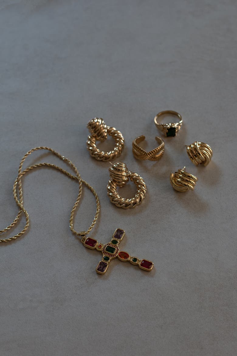 Dallas Necklace, Alternate, color, Gold