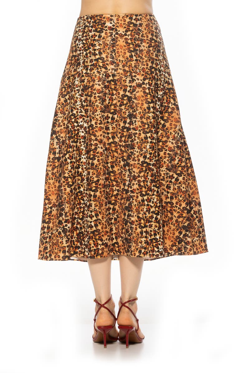 Alexia Admor Esres Flared Midi Skirt, Alternate, color, Leopard