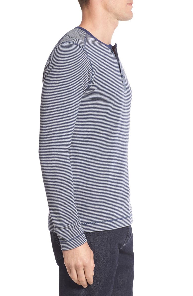 NORDSTROM MEN'S SHOP Washed Stripe Knit Long Sleeve Henley, Alternate, color, 