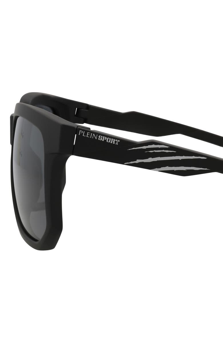 PHILIPP PLEIN Sport 56mm Square Sunglasses, Alternate, color, Black Black Smoke