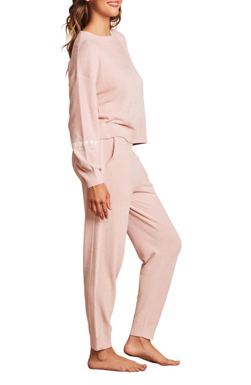 Shop Barefoot Dreams Heartbeat Stripe Cozychic Ultra Lite® Lounge Top In Pink Peonie/pearl
