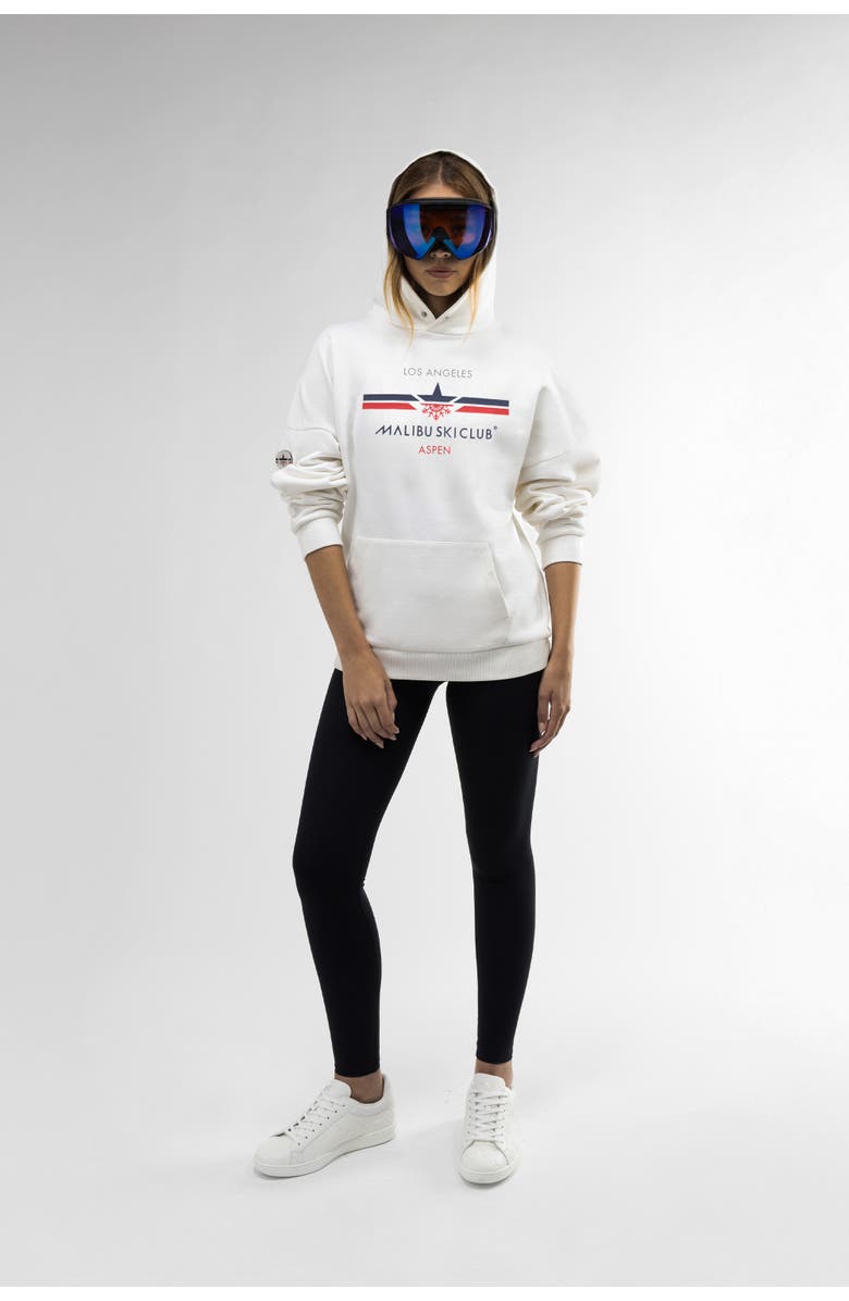 Malibu Ski Club Snow Icon Hoodie, Alternate, color, White