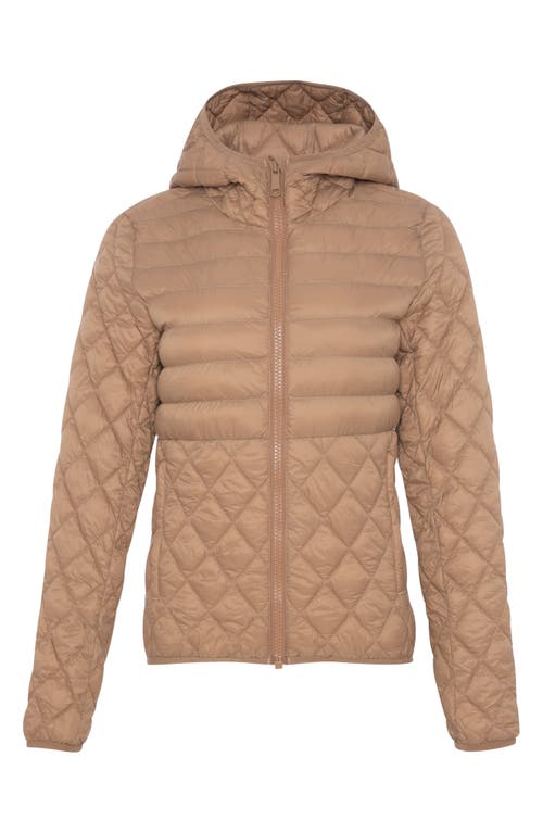 Lole The Base Packable Insulated Hooded Jacket In Brown