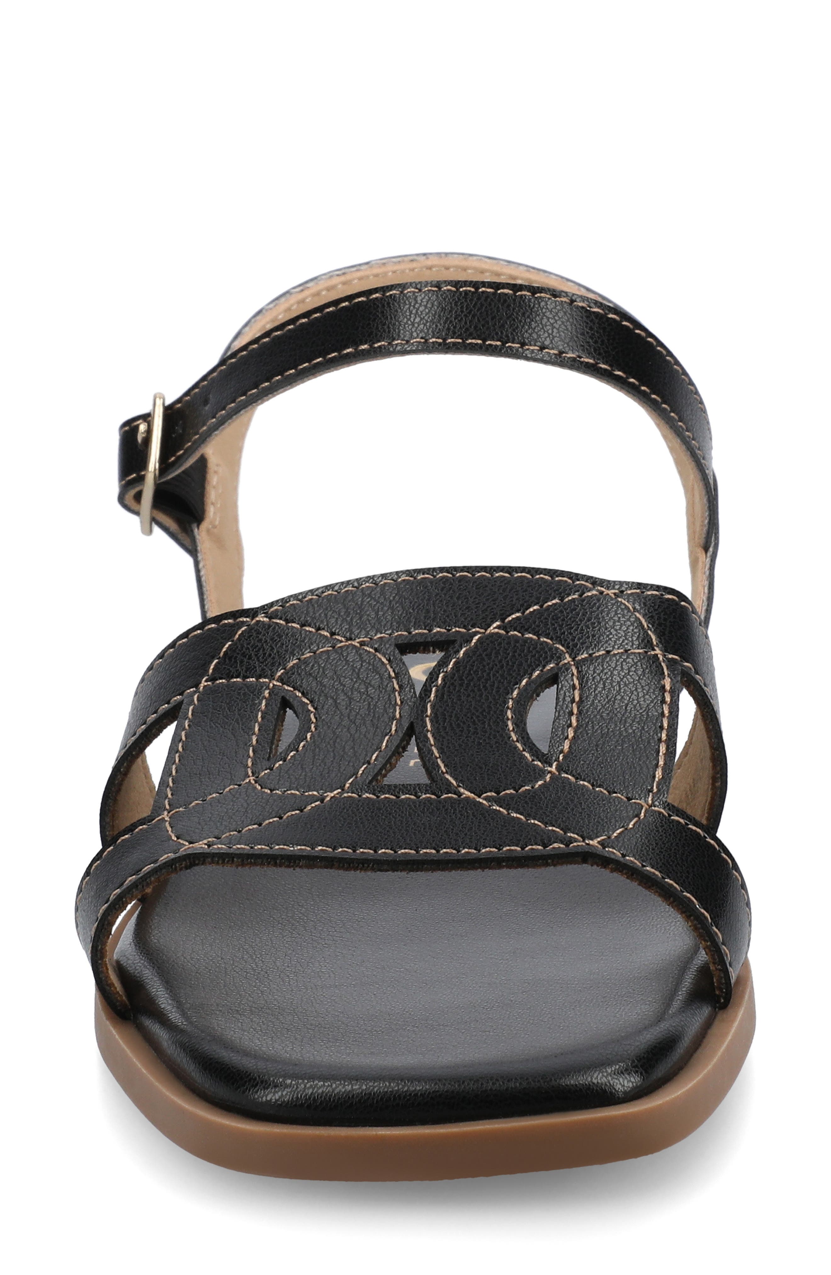 Journee Collection Bridey Sandal, Alternate, color, Black