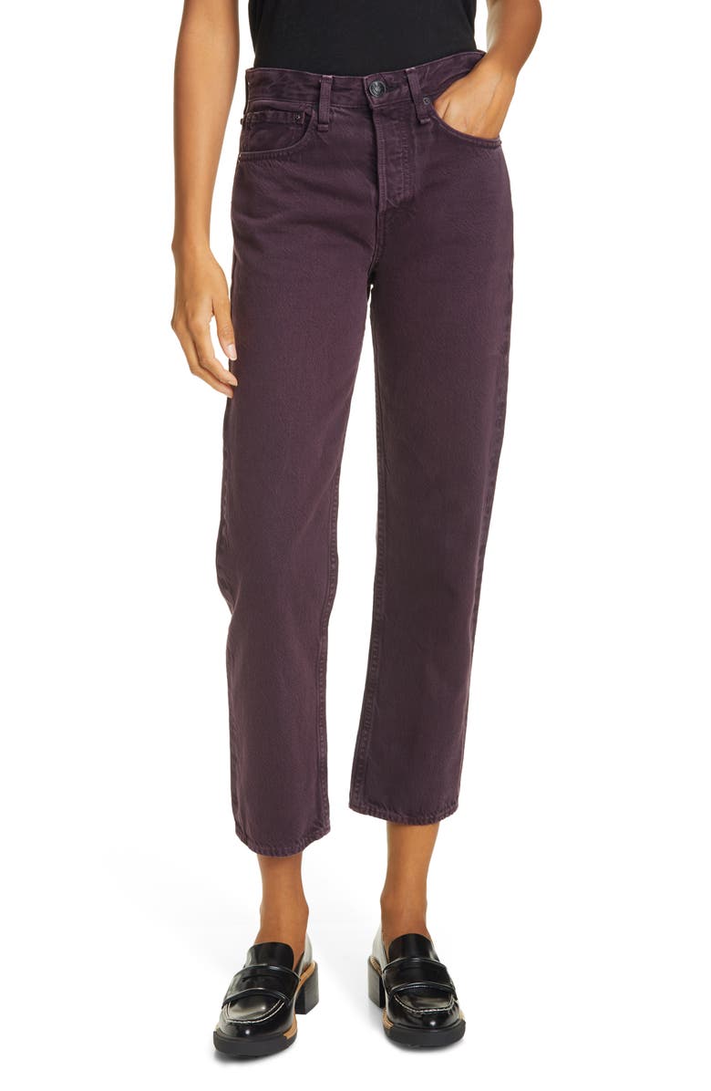 rag & bone Maya High Waist Ankle Slim Straight Leg Jeans, Main, color, 