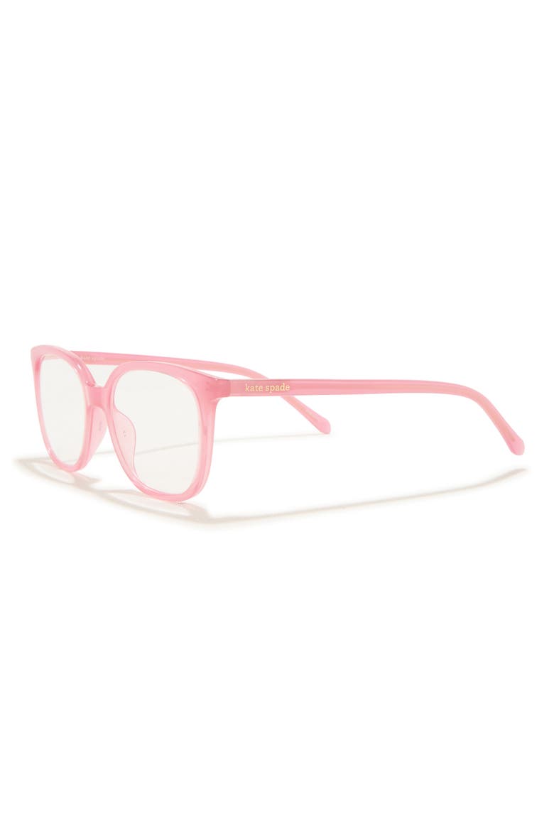romeo 50mm rectangular reading glasses, Alternate, color, PINK