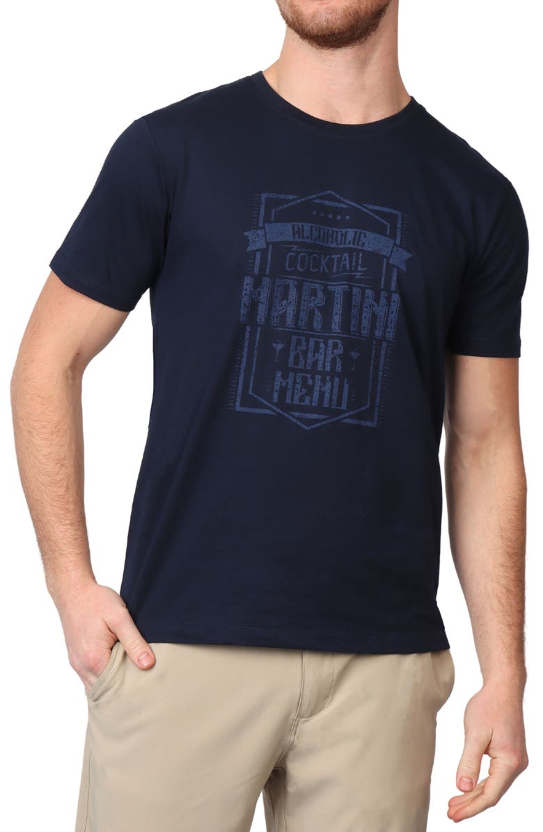 TailorByrd Martini Graphic T-Shirt, Main, color, True Navy