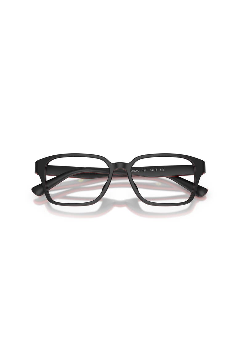 54mm Rectangle optical glasses, Alternate, color, Black/ Red