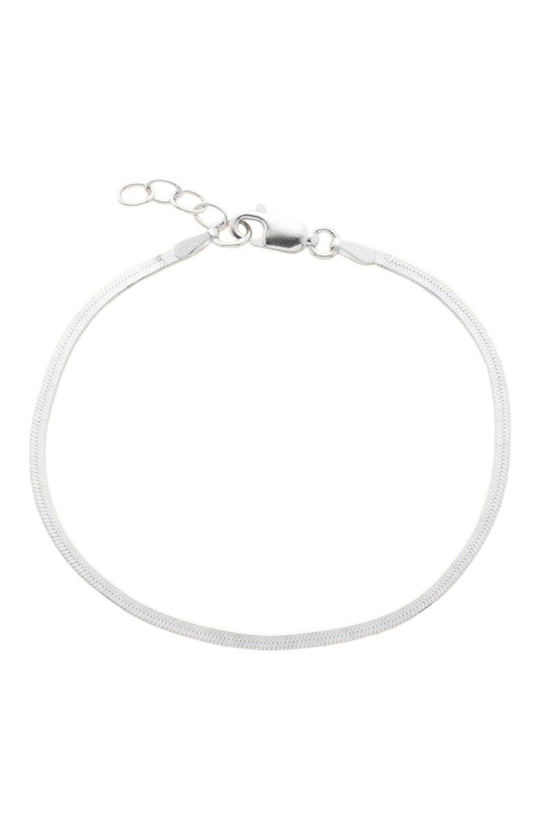 MADE BY MARY Thin Hera Chain Bracelet - 1.9mm, Main, color, Silver
