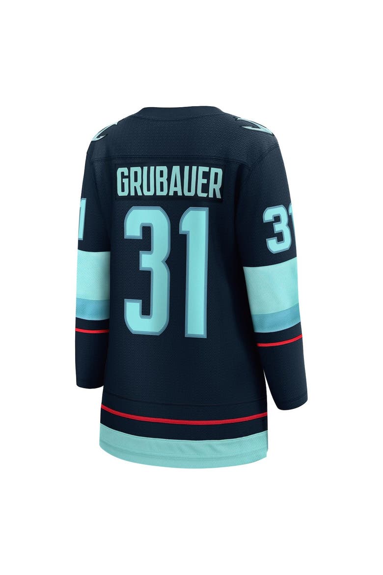 Women's Fanatics Branded Philipp Grubauer Deep Sea Blue Seattle Kraken Home Premier Breakaway Player Jersey, Alternate, color, Navy