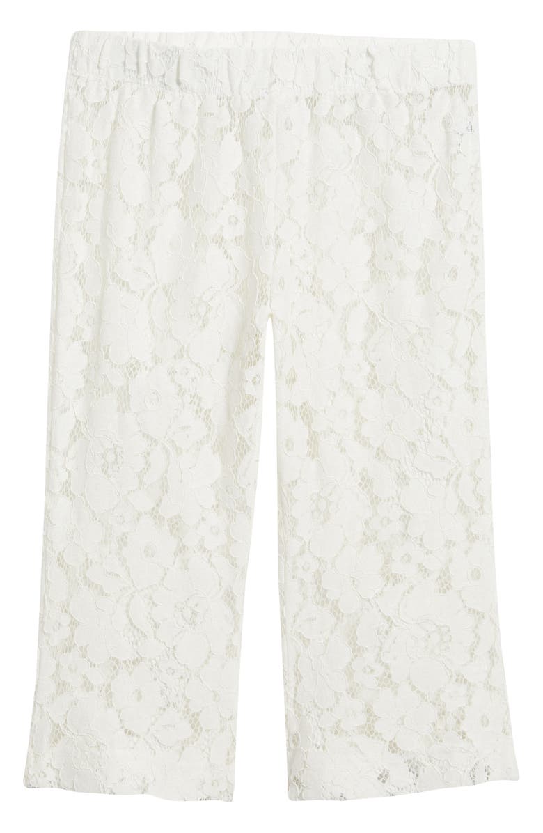 HIGH HEEL JUNGLE Isla Lace Capri Pants, Alternate, color, White