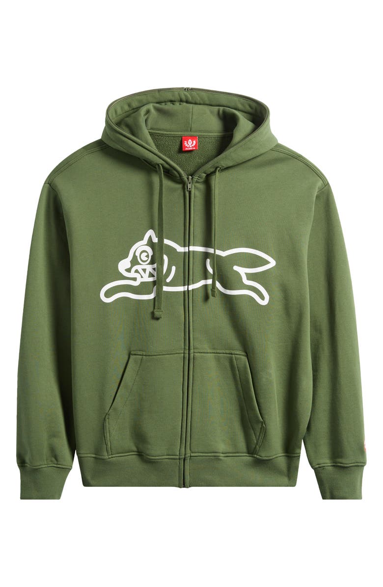 ICECREAM Zippy Graphic Zip Hoodie, Alternate, color, Bronze Green