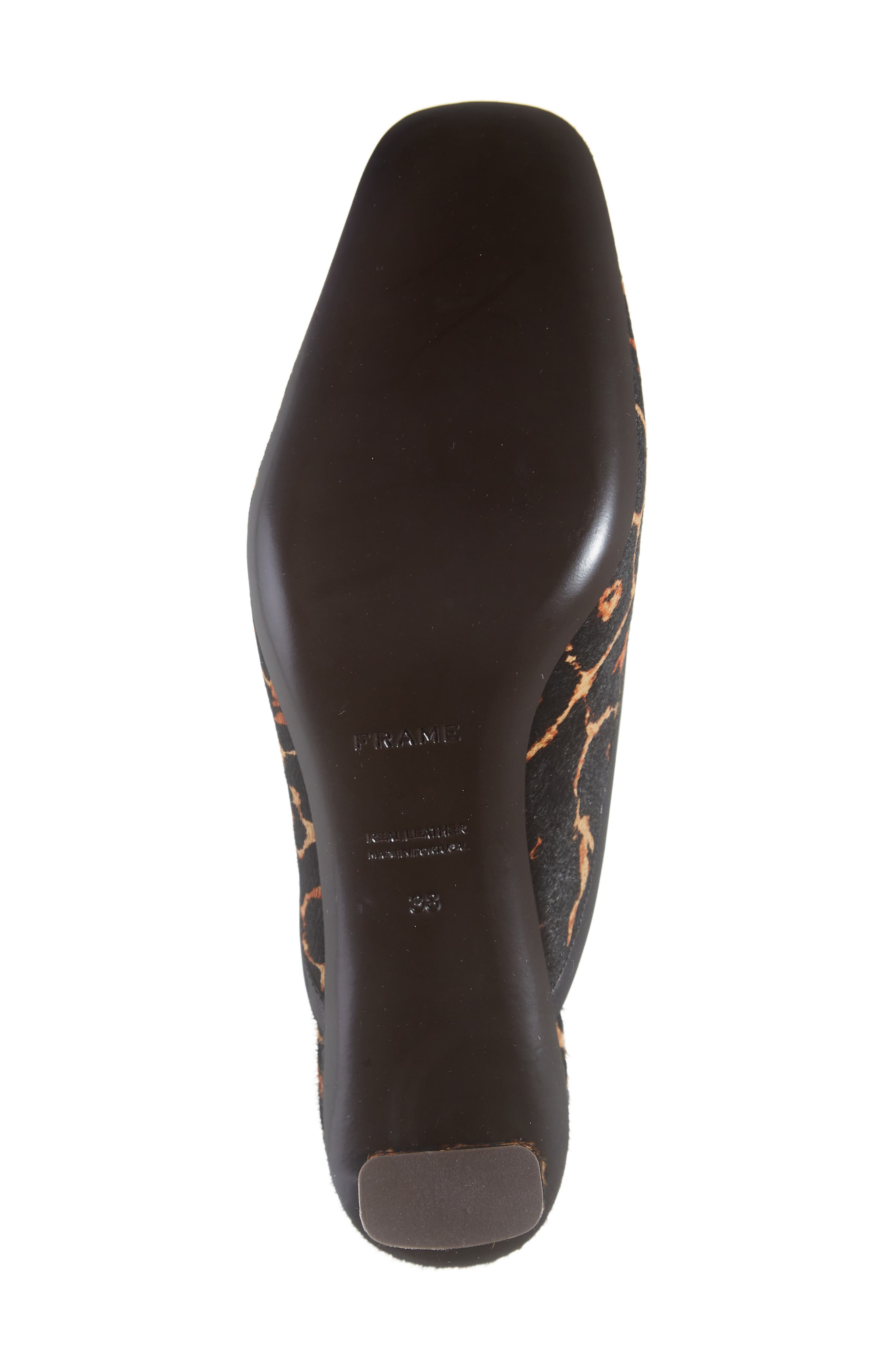FRAME Le Isla Leopard Print Genuine Calf Hair Mule, Alternate, color, 
