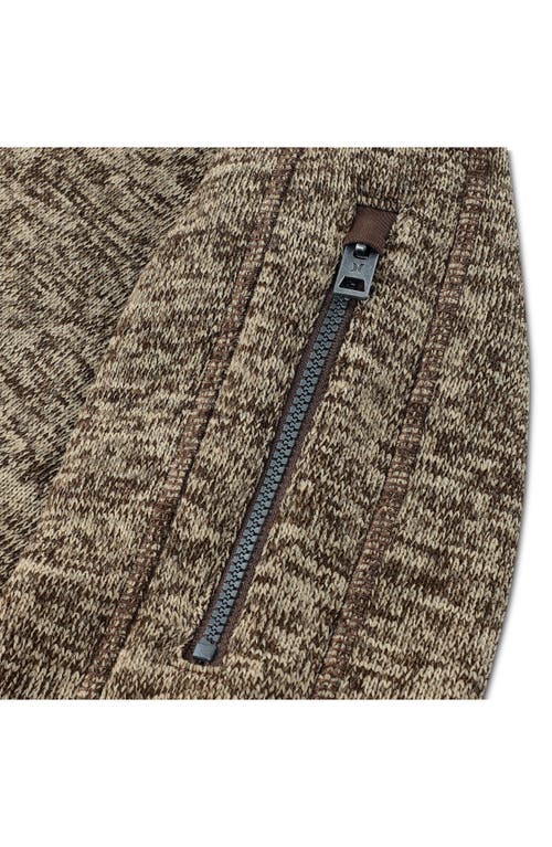 Hurley Kids' Heathered Full Zip Fleece Jacket In Brown
