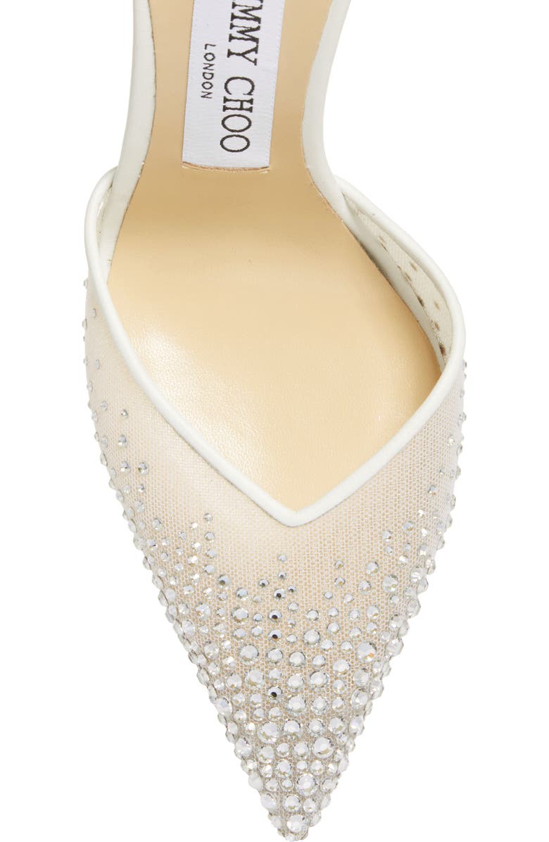 Jimmy Choo Saeda Crystal Ankle Strap Pointed Toe Pump, Alternate, color,