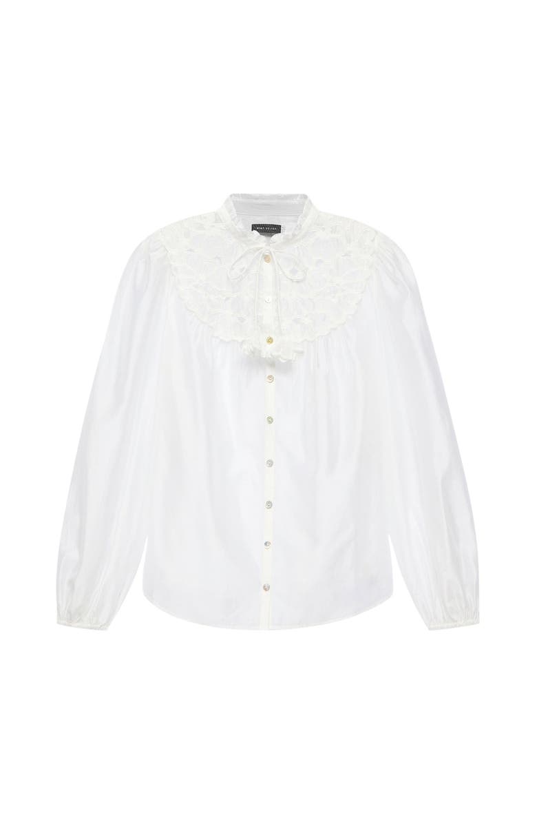 MINT VELVET Floral Cutwork Detail Blouse, Alternate, color, Ivory