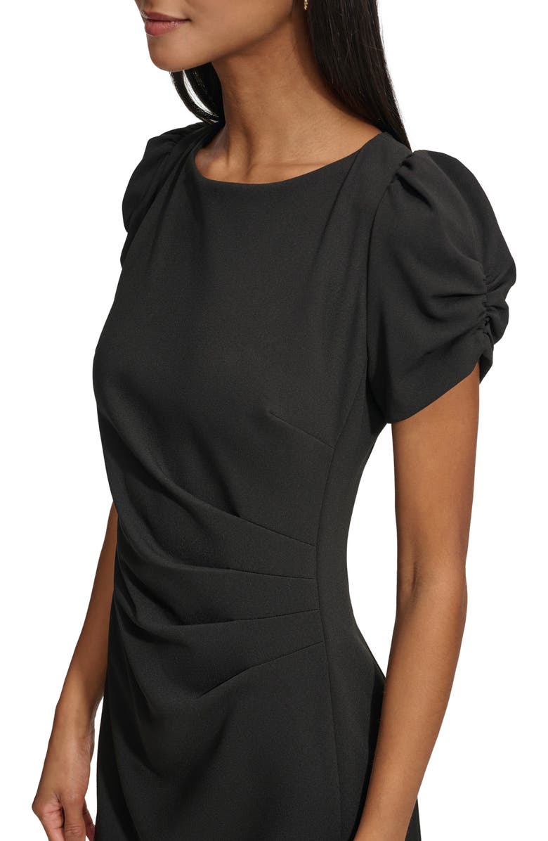 KARL LAGERFELD PARIS Short Sleeve Crepe Sheath Dress, Alternate, color, 