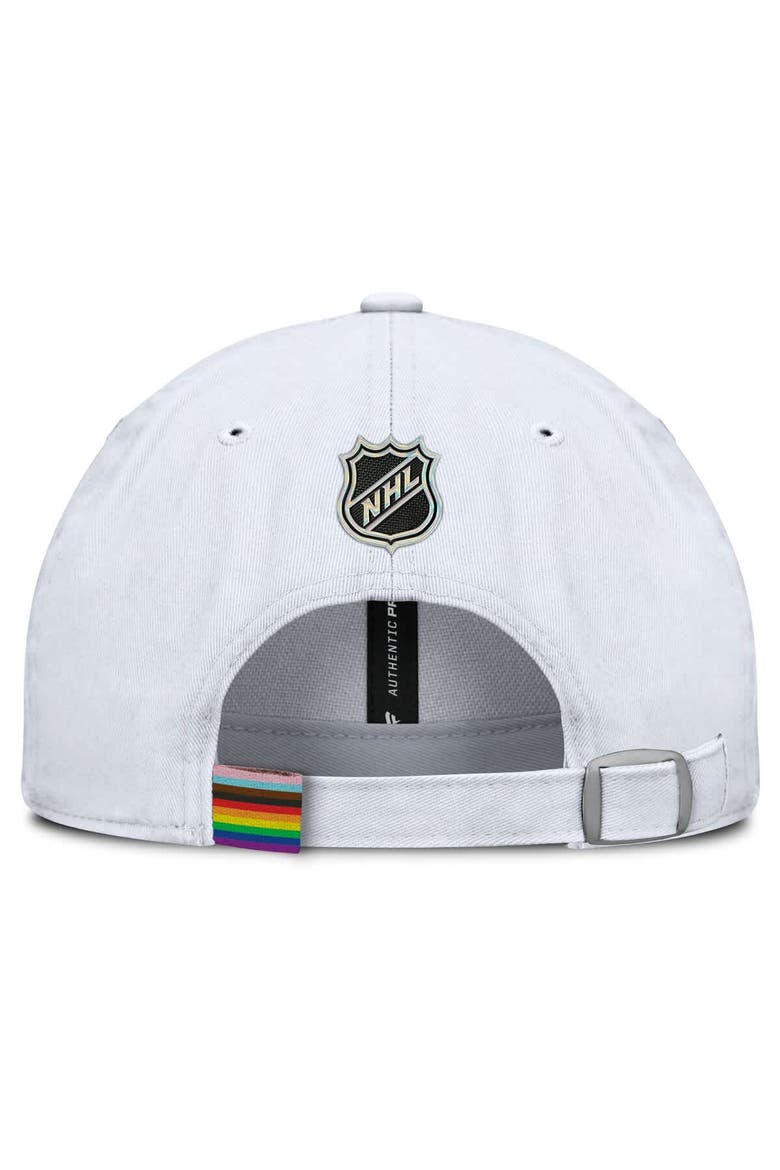 Men's Fanatics White Los Angeles Kings PRIDE Adjustable Hat, Alternate, color, White