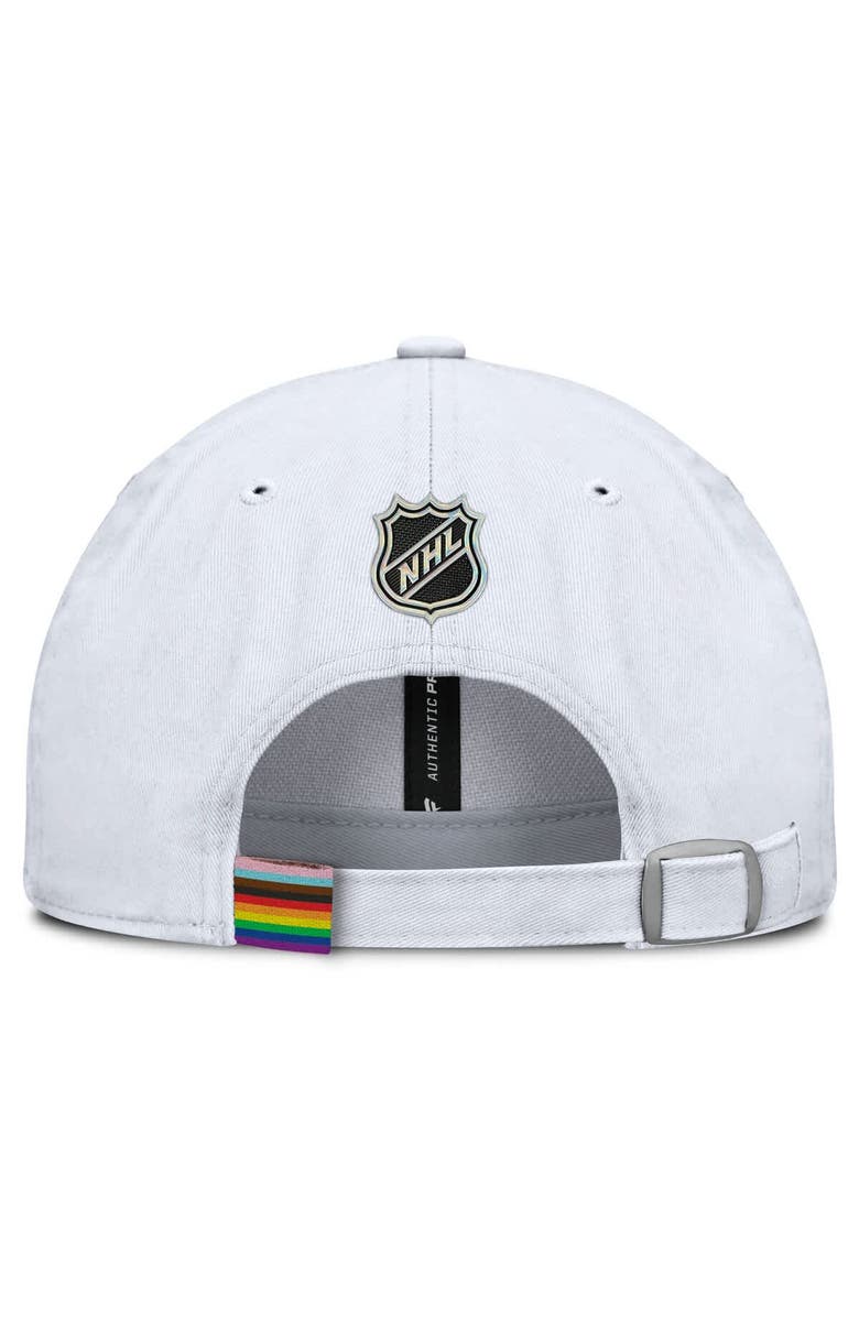 FANATICS Men's Fanatics White Los Angeles Kings PRIDE Adjustable Hat, Alternate, color, White