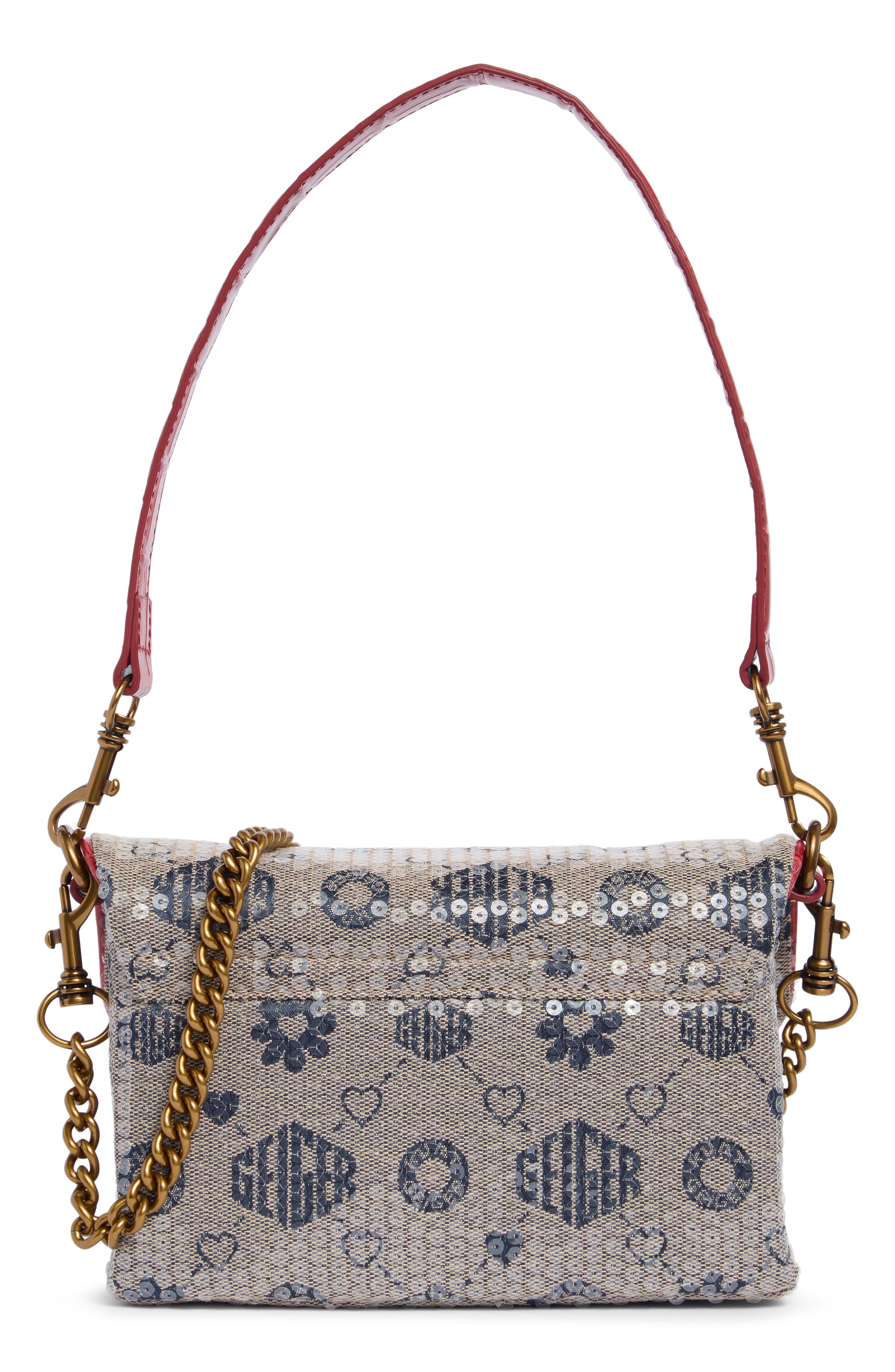 Mini Brompton Sequin Crossbody Bag, Alternate, color, OPEN BLUE