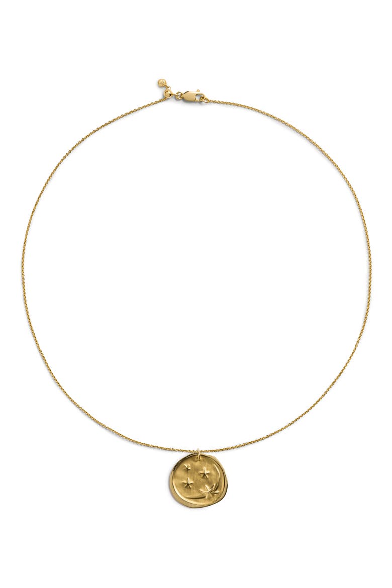 Cosmic Ancient Coin Pendant Necklace, Main, color, 18K GOLD VERMEIL