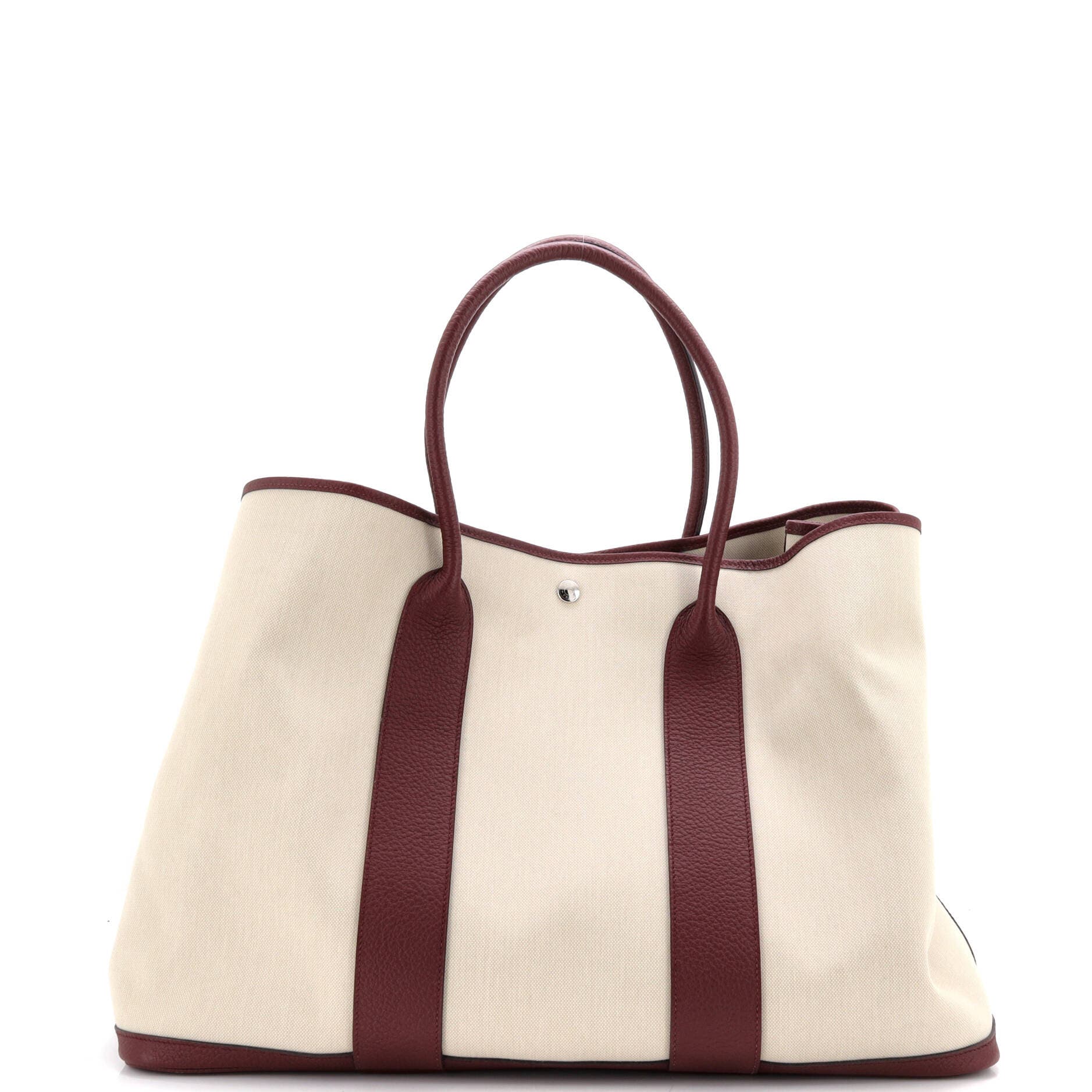 Garden Party Tote Toile and Leather 49, Alternate, color, Red