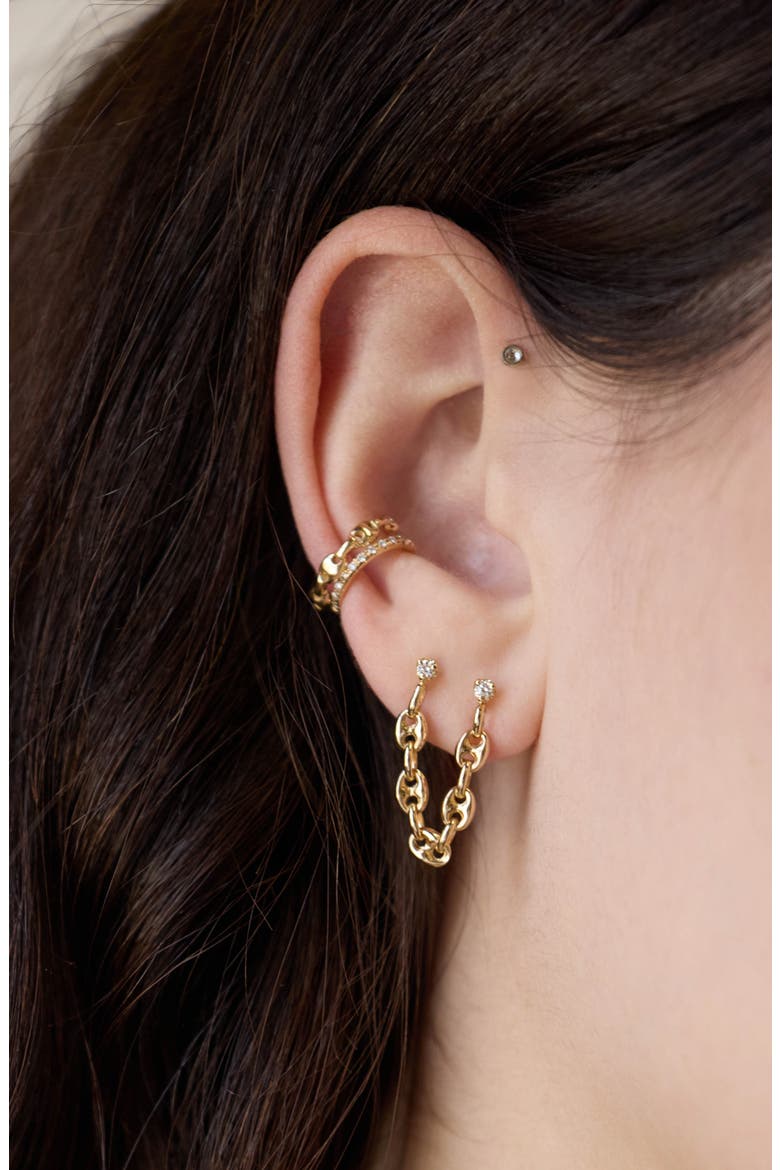 14K Yellow Gold Mariner Link Ear Cuff, Alternate, color, 14K YELLOW GOLD