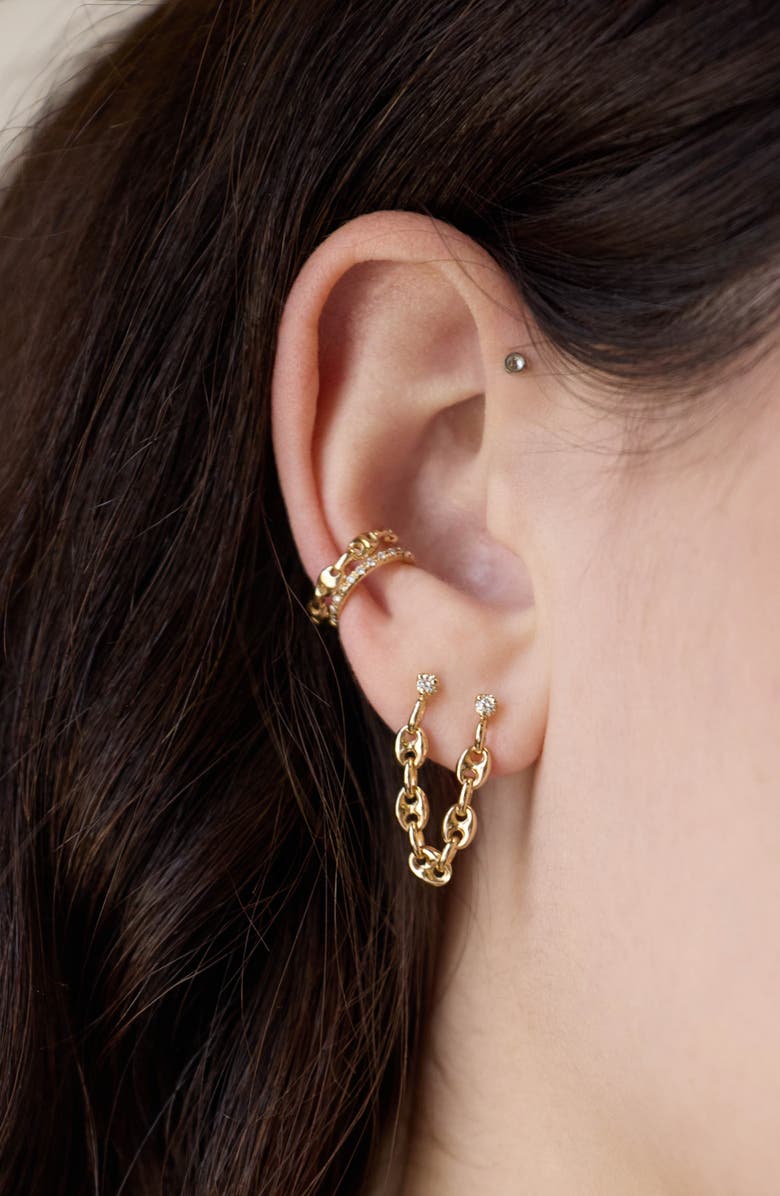 Zoë Chicco 14K Yellow Gold Mariner Link Ear Cuff, Alternate, color, 14K Yellow Gold