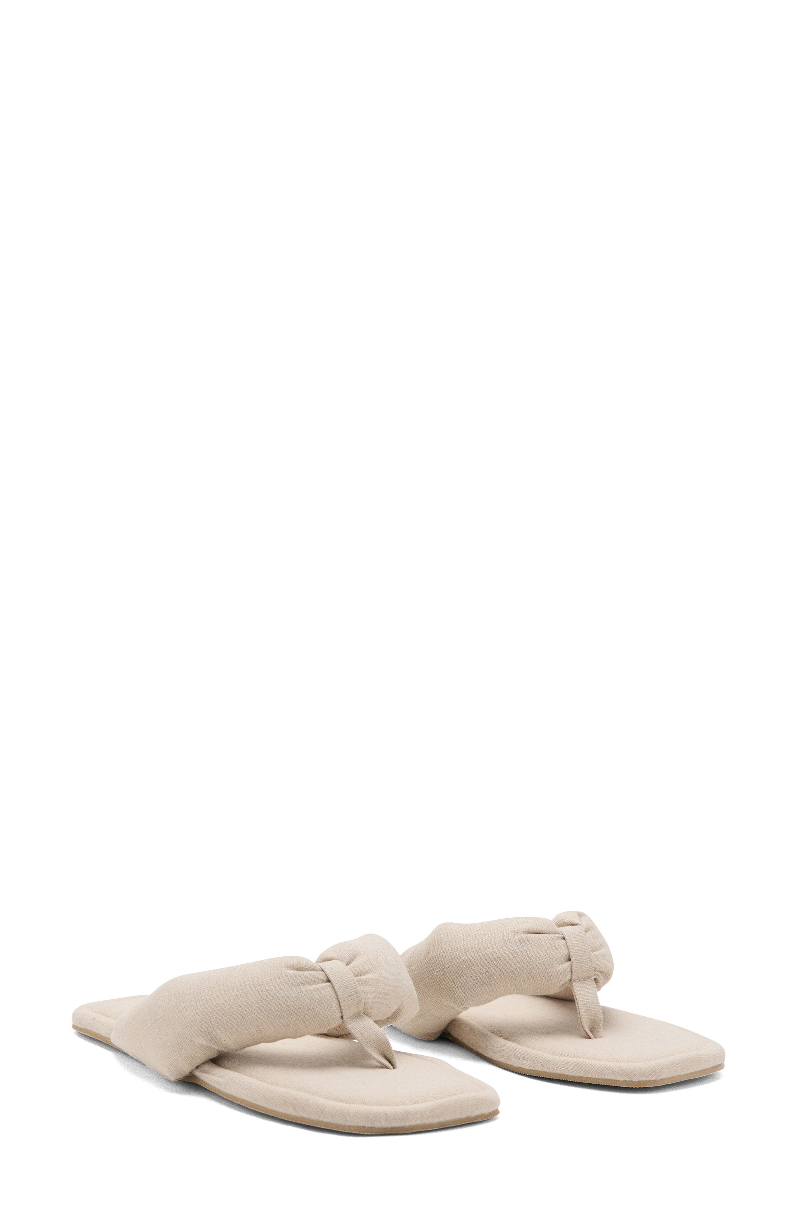 MANGO Padded Flip Flop, Main, color, Beige