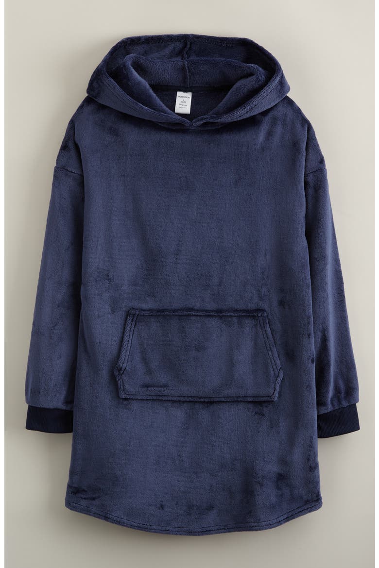 Kids' Oversize Fleece Sleeper Hoodie, Main, color, NAVY PEACOAT
