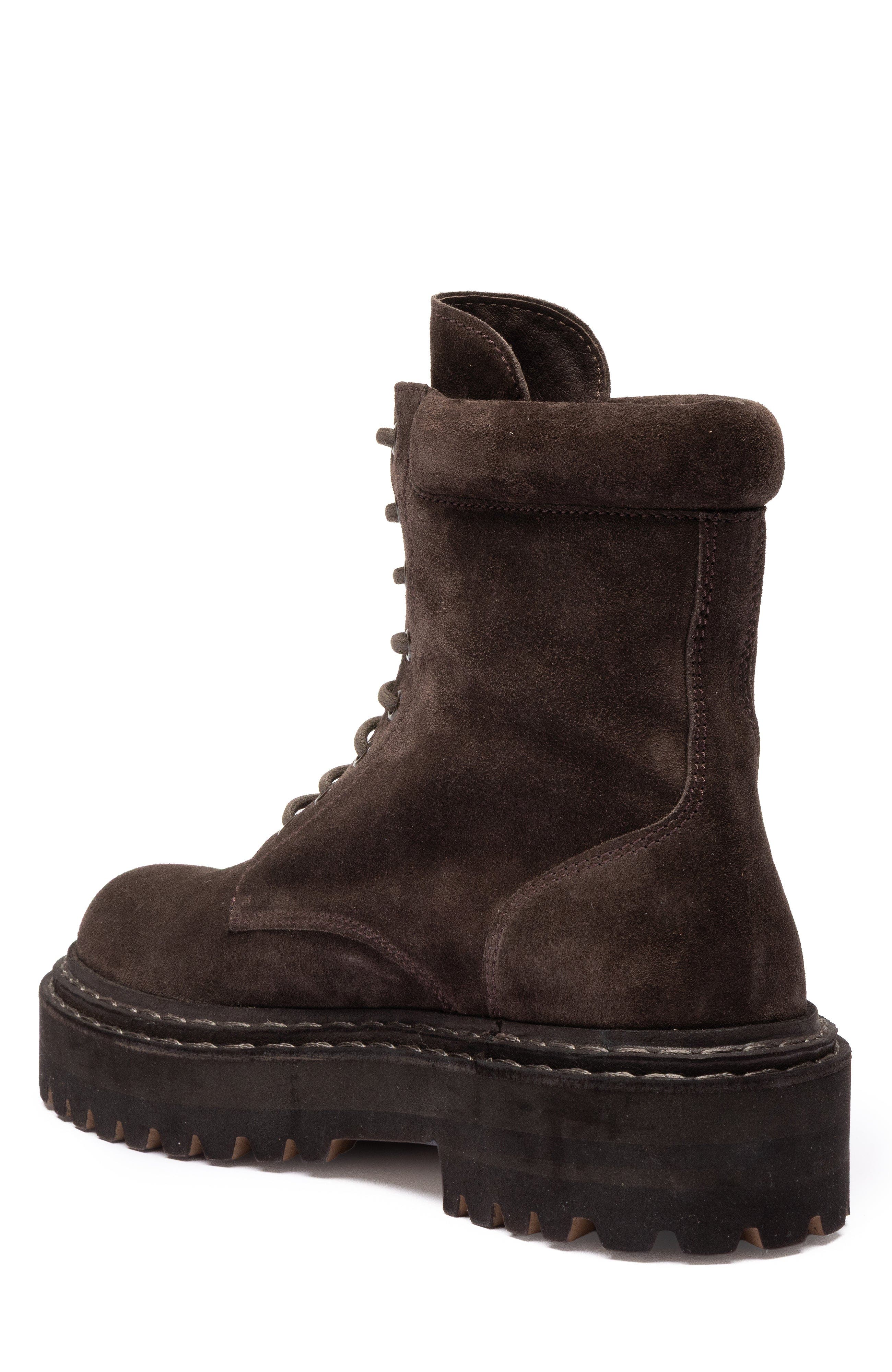 Officine Creative Blossom 006 Suede Block-Heel Bootie, Alternate, color, Dark Brown