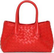 Walter Baker Alina Mini Woven Leather Tote