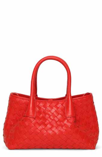 Alina Mini Woven Leather Tote