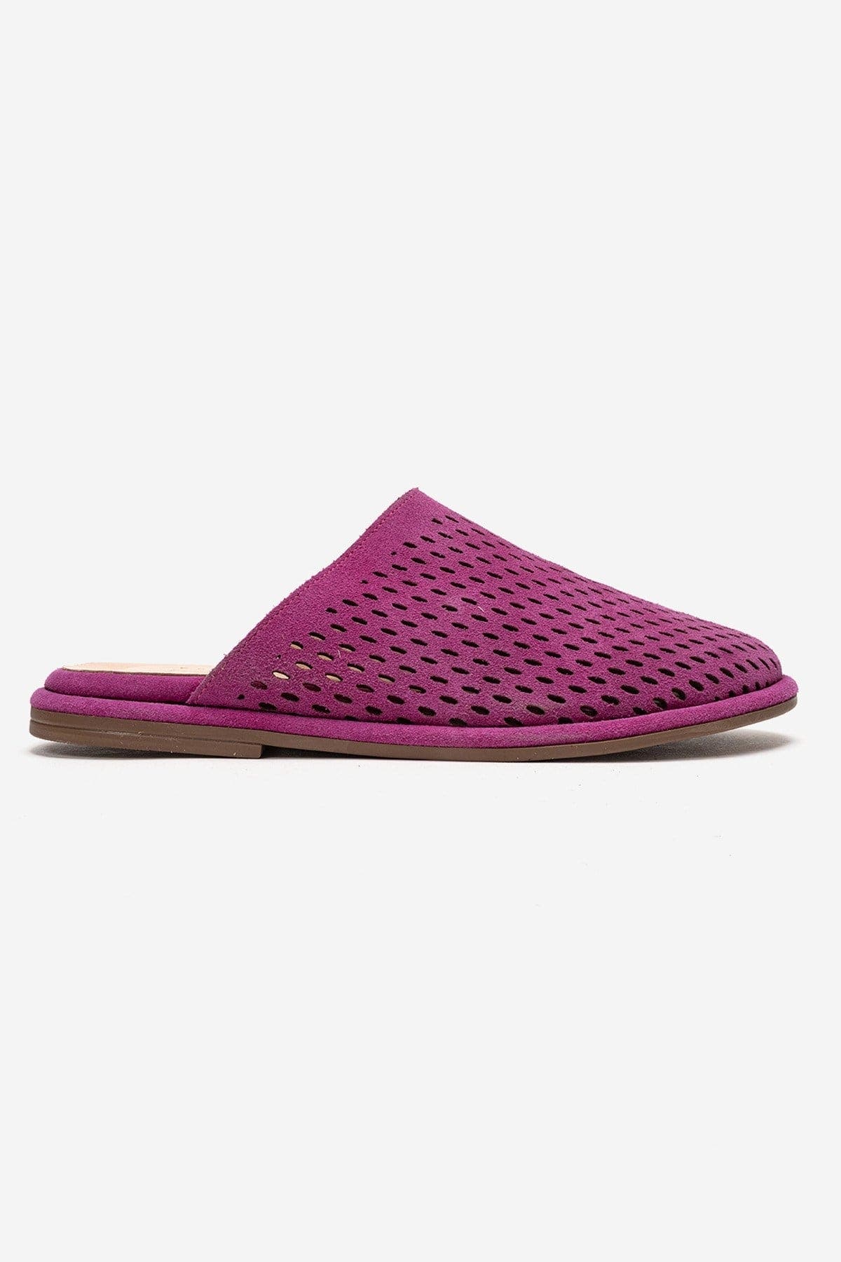 Melara Leather Slip On Mule, Alternate, color, Fuchsia Suede