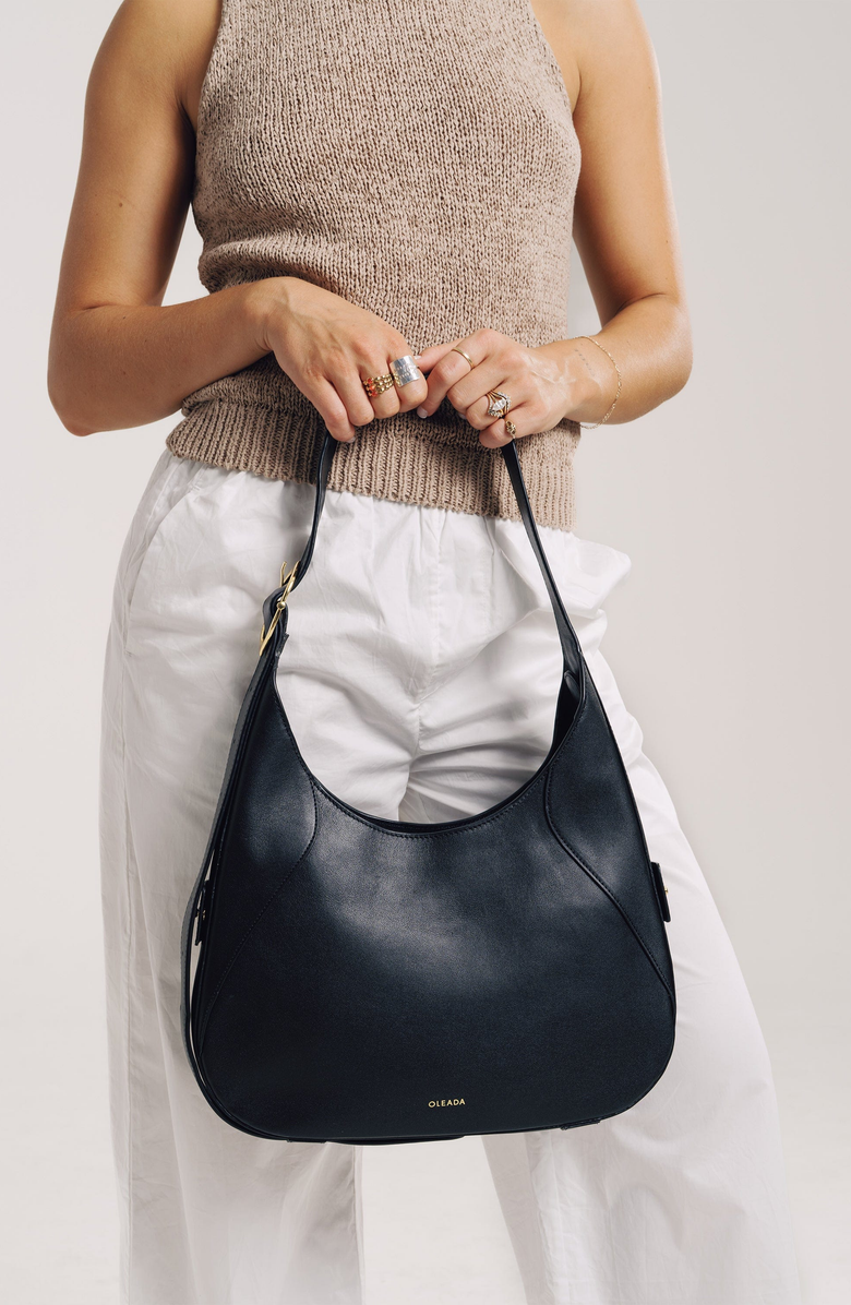 OLEADA Mini Marina Hobo Bag, Alternate, color, Onyx