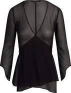 Favorite Daughter The Ethereal Mixed Media Faux Wrap Top