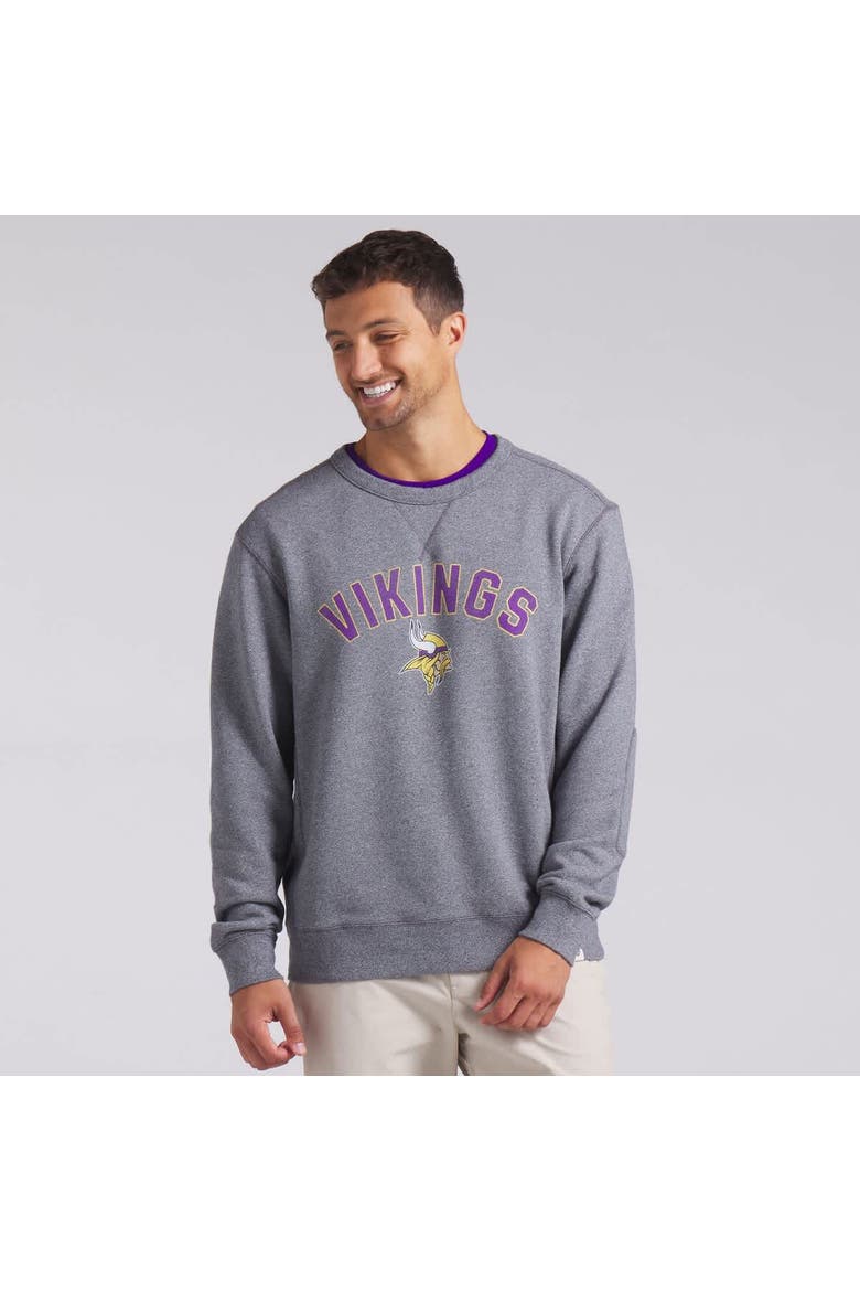 Men's Fanatics  Heather Gray Minnesota Vikings Loop Terry Pullover Sweatshirt, Alternate, color, Heather Gray