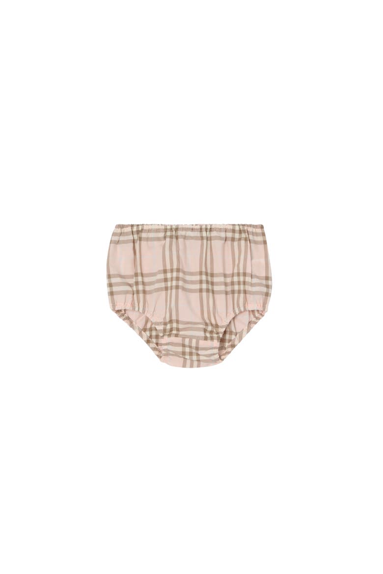 Check Cotton Dress with Bloomers, Alternate, color, Archive pink