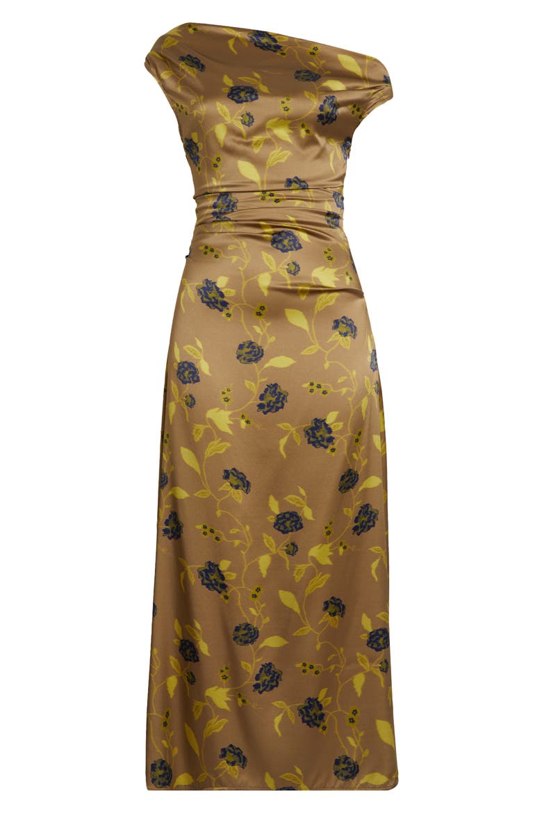 Phare One-Shoulder Stretch Silk Midi Dress, Alternate, color, VINTAGE FLORAL