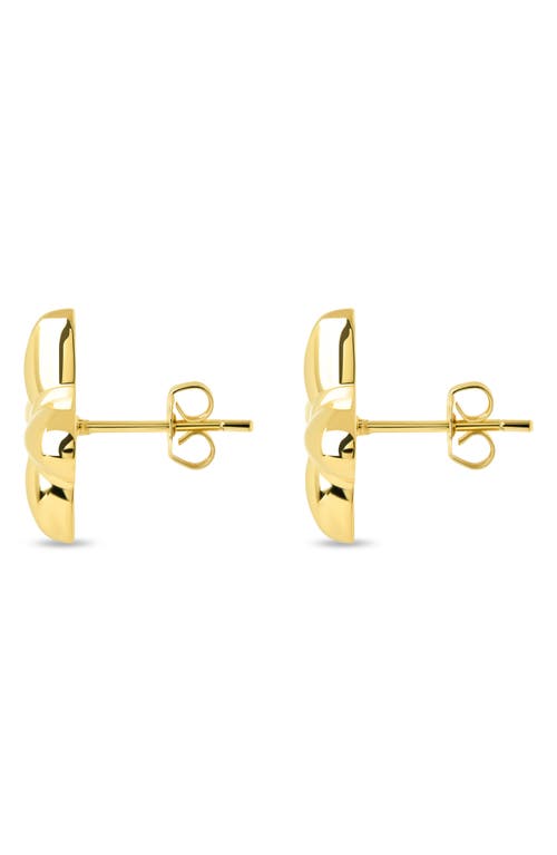 Sterling Forever Erin Pointed Stud Earrings In Gold