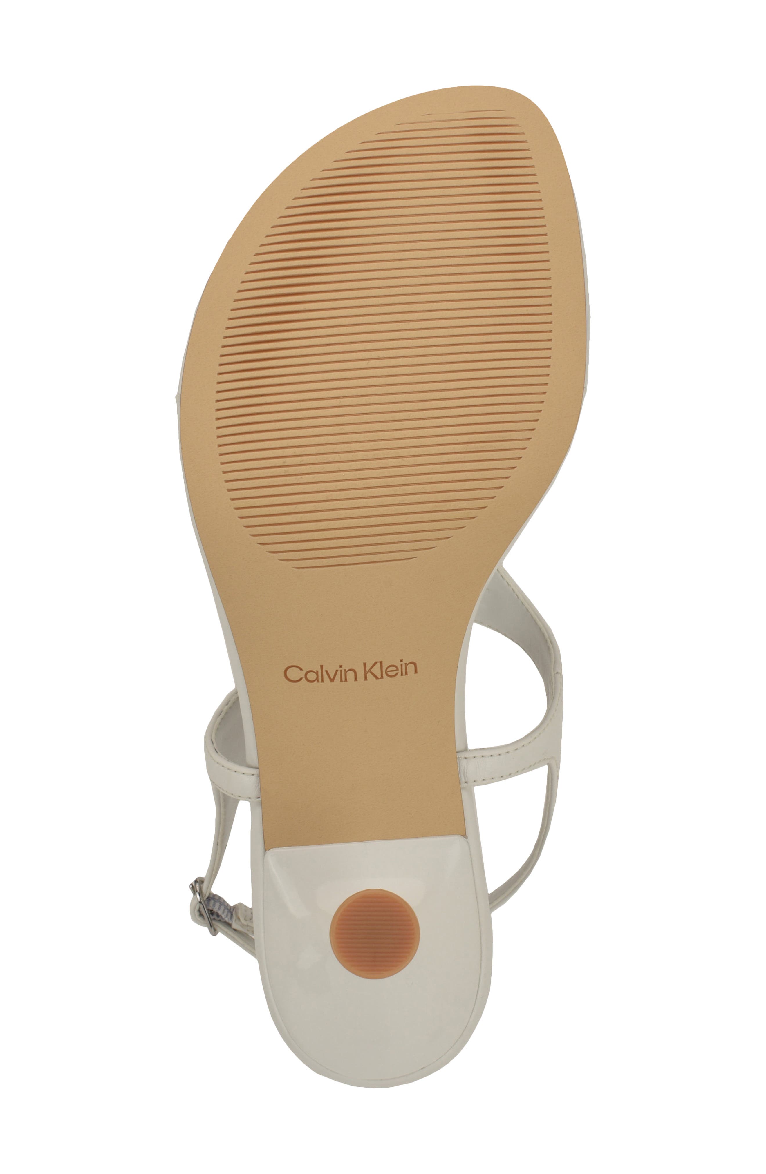 Calvin Klein Portia Ankle Strap Sandal, Alternate, color, White
