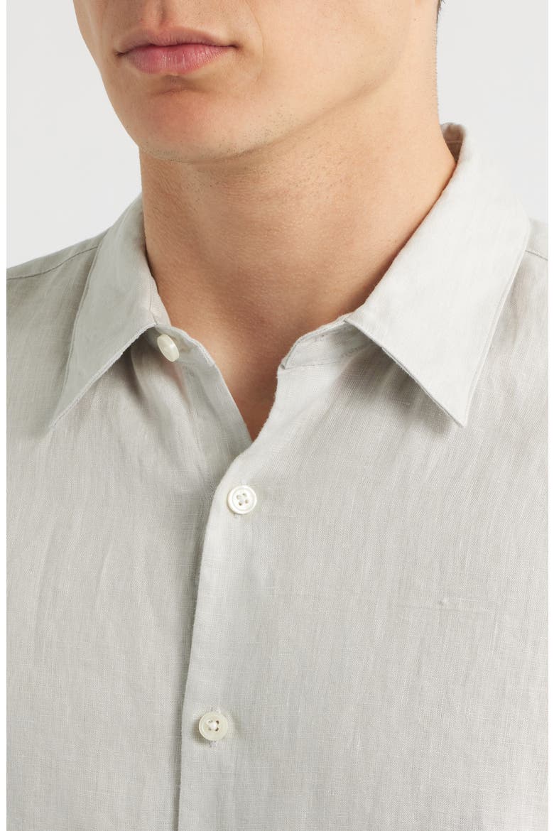Irving Relaxed Fit Linen Button-Up Shirt, Alternate, color, VAPOR