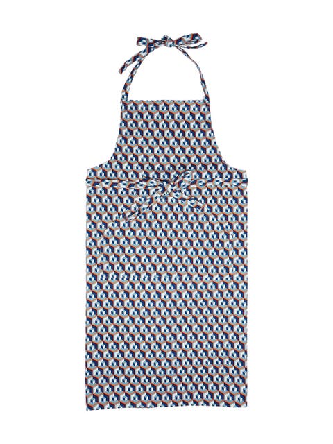 Apron With Pocket Cubo Giallo/Fuxsia Blue