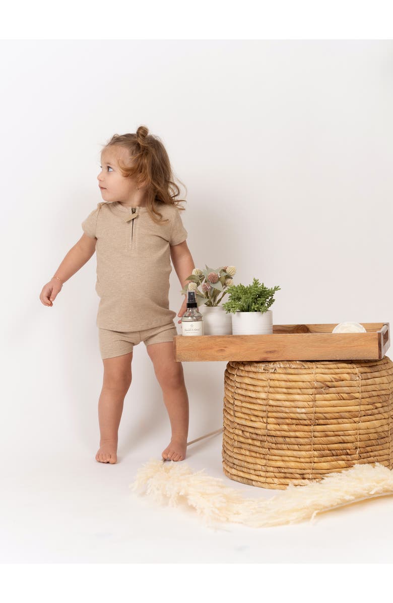 Manière Rib Cotton Knit T-Shirt & Shorts Set, Alternate, color, 