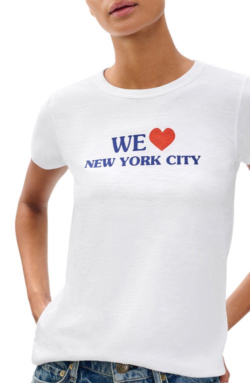 Rag & Bone New York City Cotton Grpahic T-shirt In White