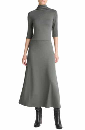 Vince Turtleneck A-Line Maxi Dress